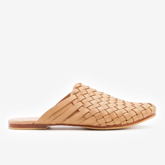 Liberté Tulum Woven Leather Mule Slides | Tan Leather | Size 11 - Picture 9 of 9